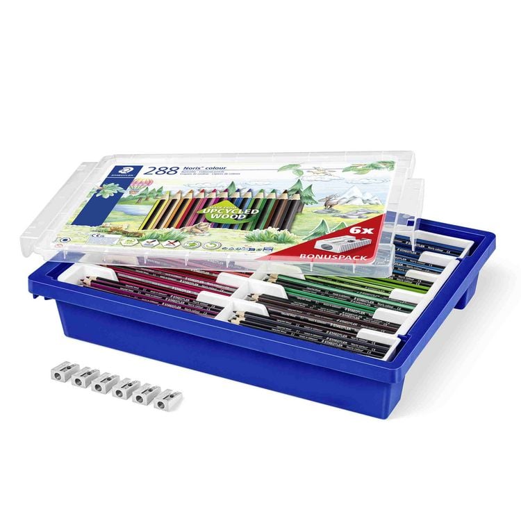 Produktbild: STAEDTLER Buntstifte Noris® colour Dreikant-Format, für Kindergarten, Grundschule, Schule, 288er Set