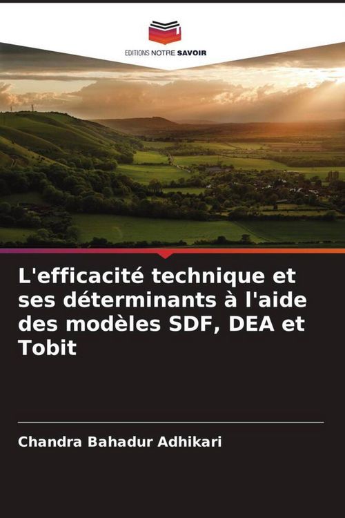 Produktbild: L'efficacit&eacute; technique et ses d&eacute;terminants &agrave; l'aide des mod&egrave;les SDF, DEA et Tobit