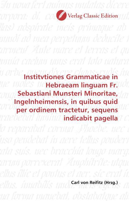 Produktbild: Institvtiones Grammaticae in Hebraeam linguam Fr. Sebastiani