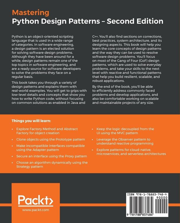 Produktbild: Mastering Python Design Patterns