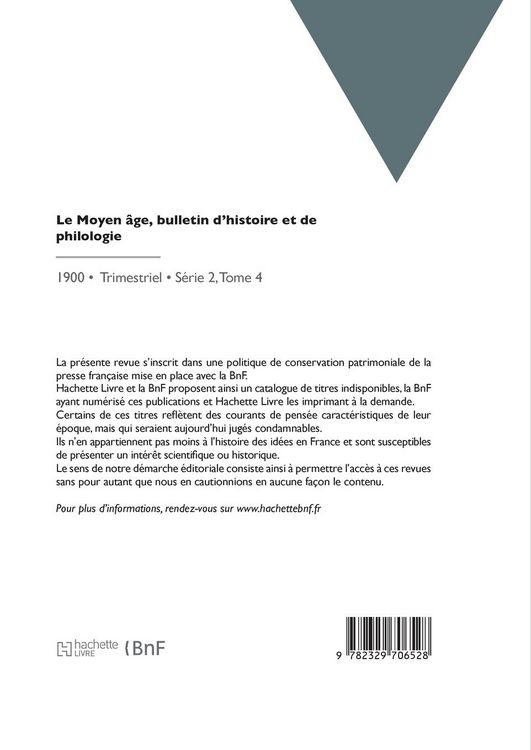 Produktbild: Le Moyen &acirc;ge, bulletin d'histoire et de philologie