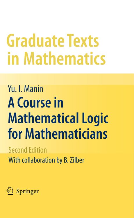 Produktbild: A Course in Mathematical Logic for Mathematicians