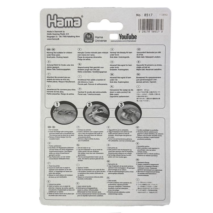 Produktbild: HAMA Maxi Blister-Packung mit 250 Perlen Grau