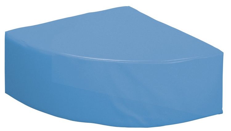 Produktbild: Pouf 1/4 de Cercle Toile Bleue