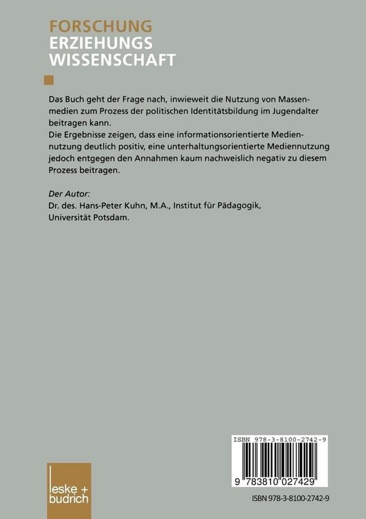 Produktbild: Mediennutzung und politische Sozialisation