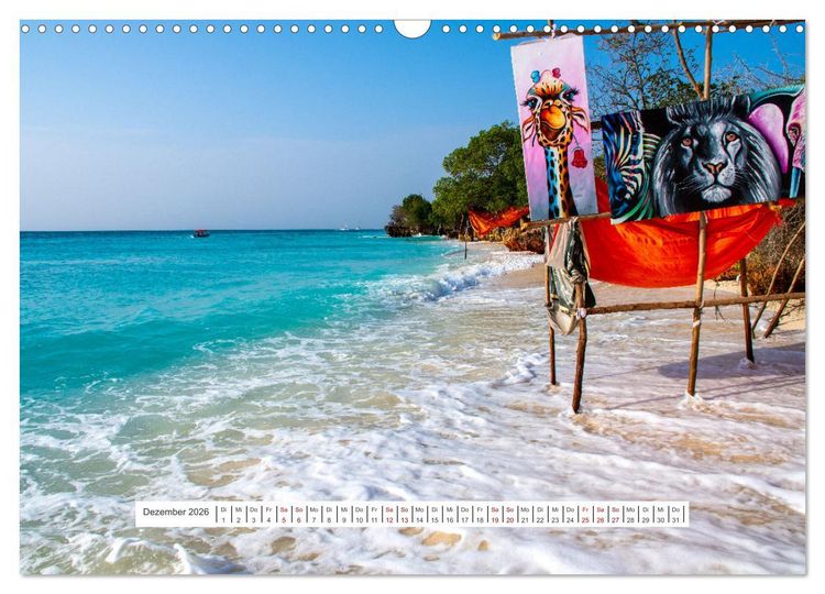 Produktbild: Sansibar - Sonne, Sand, Meer (Wandkalender 2026 DIN A3 quer), CALVENDO Monatskalender