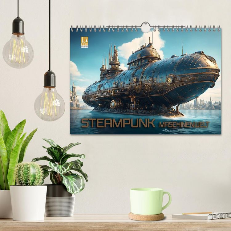 Produktbild: Steampunk Maschinenwelt (Wandkalender 2026 DIN A4 quer), CALVENDO Monatskalender