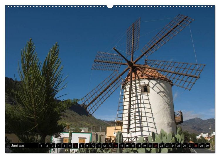 Produktbild: Windm&uuml;hlen in Europa (Wandkalender 2026 DIN A2 quer), CALVENDO Monatskalender
