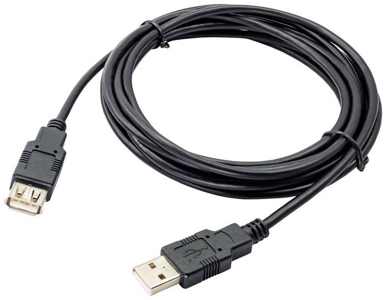 Produktbild: Akyga USB-Kabel USB-A Stecker, USB-A Buchse 3.00m Schwarz AK-USB-19