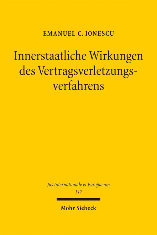 Produktbild: Innerstaatliche Wirkungen des Vertragsverletzungsverfahrens