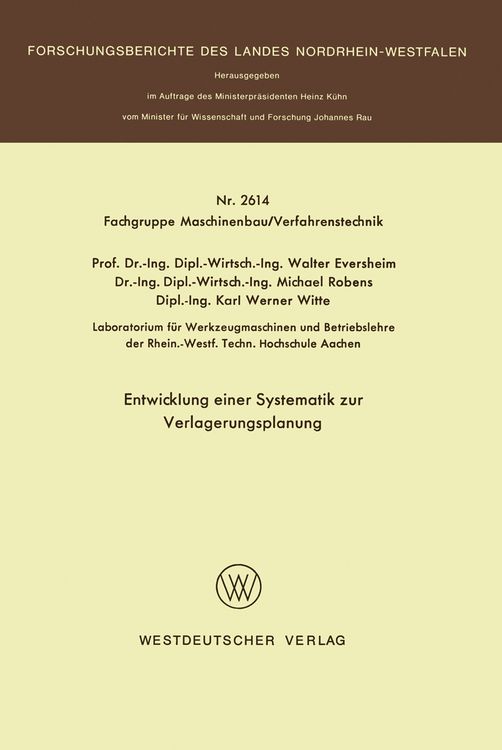 Produktbild: Entwicklung einer Systematik zur Verlagerungsplanung