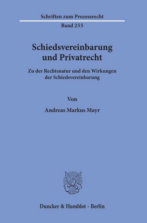 Produktbild: Schiedsvereinbarung und Privatrecht.