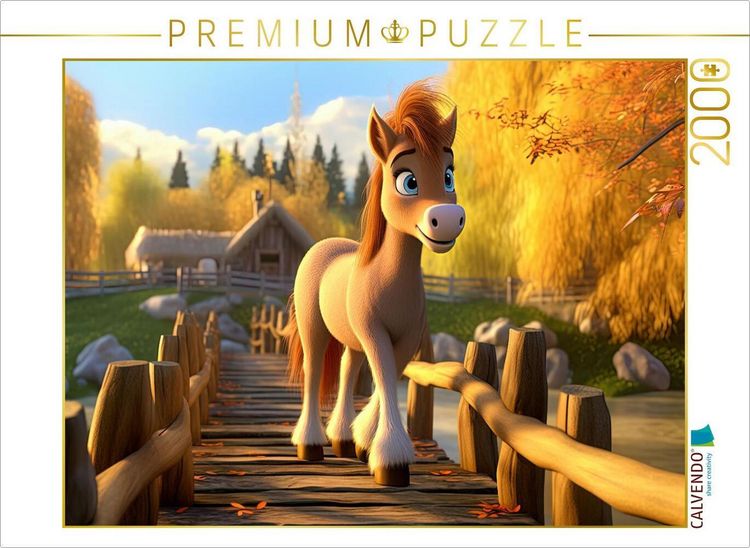 Produktbild: CALVENDO Puzzle Pony Spirit geht spazieren | 2000 Teile Lege-Gr&ouml;&szlig;e 90x67cm Foto-Puzzle f&uuml;r gl&uuml;ckliche Stunden