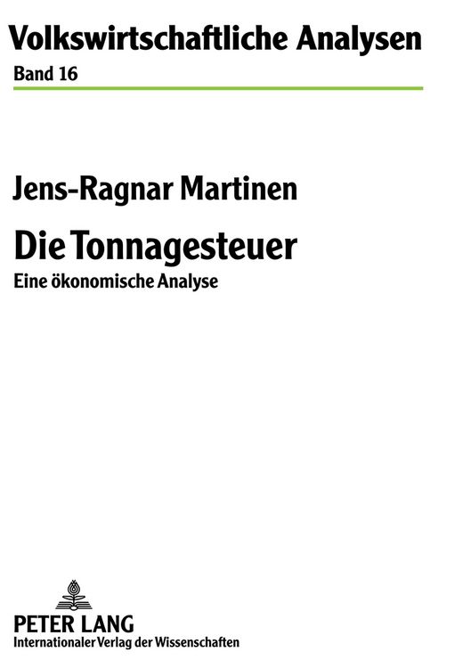Produktbild: Die Tonnagesteuer