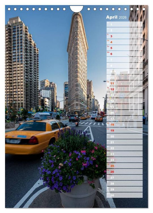 Produktbild: New York City Geburtstagskalender (Wandkalender 2026 DIN A4 hoch), CALVENDO Monatskalender