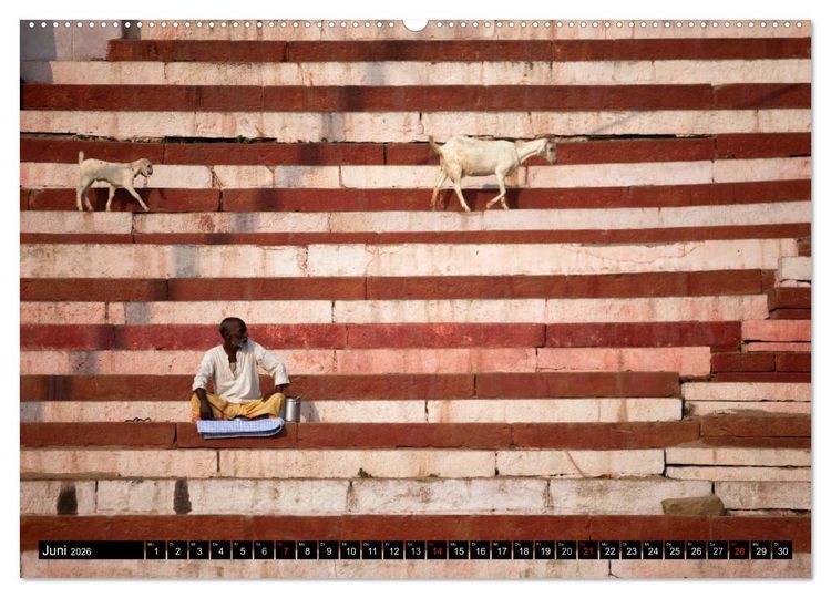 Produktbild: Indien - Varanasi (hochwertiger Premium Wandkalender 2026 DIN A2 quer), Kunstdruck in Hochglanz