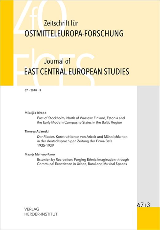 Produktbild: Zeitschrift f&uuml;r Ostmitteleuropa-Forschung 67/3 ZfO - Journal of East Central European Studies JECES 67/3