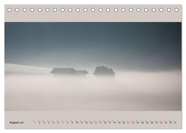 Produktbild: Fogscapes - magische Nebellandschaften (Tischkalender 2027 DIN A5 quer), CALVENDO Monatskalender