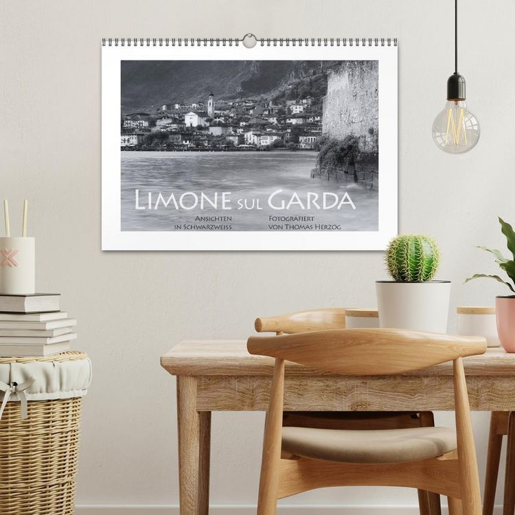 Produktbild: Limone sul Garda schwarzwei&szlig; (Wandkalender 2026 DIN A3 quer), CALVENDO Monatskalender