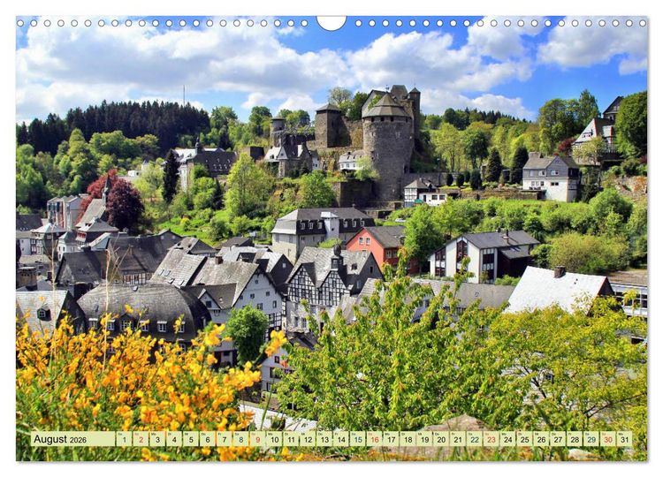 Produktbild: Die sch&ouml;nsten Orte der Eifel - Monschau (Wandkalender 2026 DIN A3 quer), CALVENDO Monatskalender
