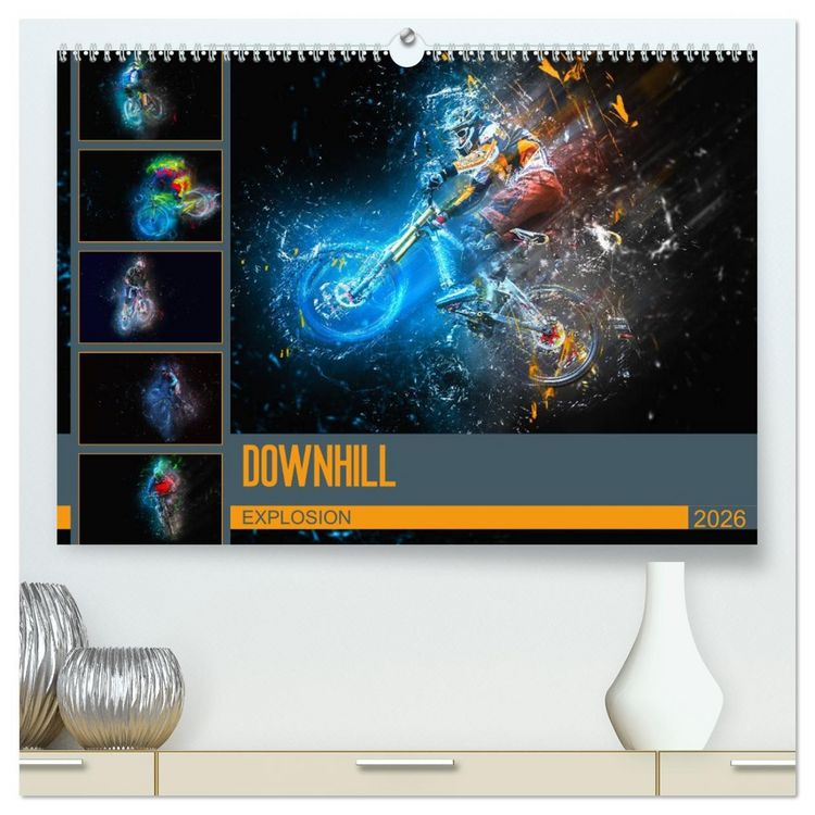 Produktbild: Downhill Explosion (hochwertiger Premium Wandkalender 2026 DIN A2 quer), Kunstdruck in Hochglanz
