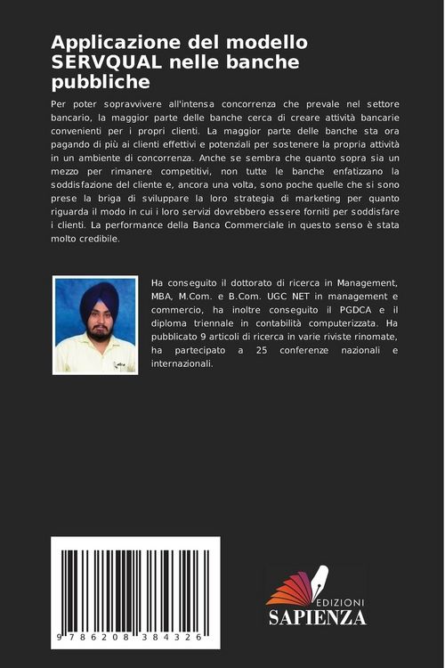 Produktbild: Applicazione del modello SERVQUAL nelle banche pubbliche