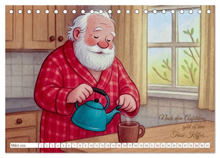 Produktbild: Was macht der Weihnachtsmann? (Tischkalender 2026 DIN A5 quer), CALVENDO Monatskalender