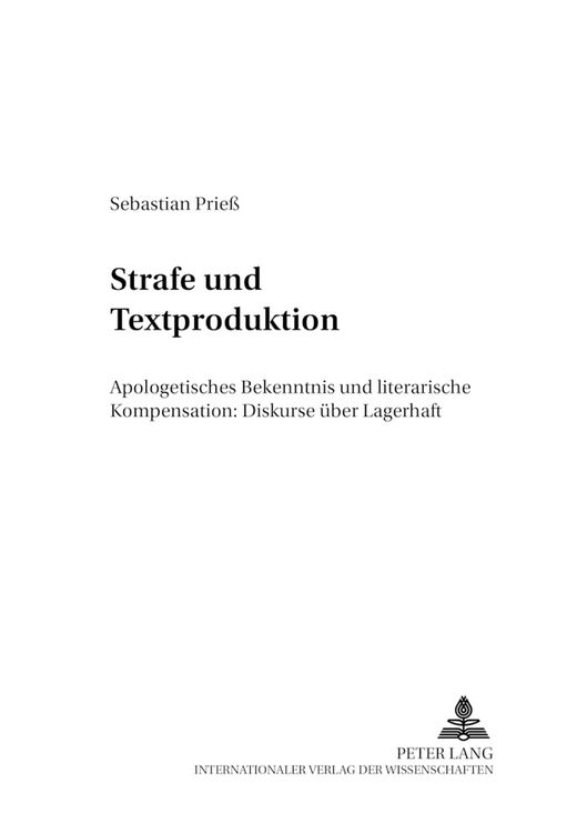 Produktbild: Strafe und Textproduktion