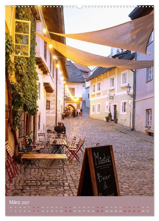 Produktbild: Zeitloses Cesky Krumlov. Zwischen Moldauschleifen und Schlosskulisse (hochwertiger Premium Wandkalender 2027 DIN A2 hoch), Kunstdruck in Hochglanz