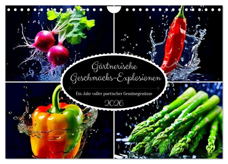 Produktbild: G&auml;rtnerische Geschmacks-Explosionen (Wandkalender 2026 DIN A4 quer), CALVENDO Monatskalender