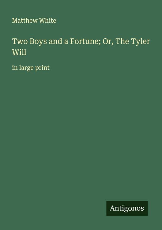 Produktbild: Two Boys and a Fortune; Or, The Tyler Will