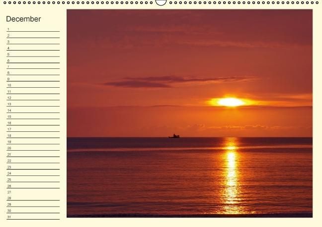 Produktbild: Colours by the sea / Birthday Calendar / UK-Version (Wall Calendar perpetual DIN A2 Landscape)