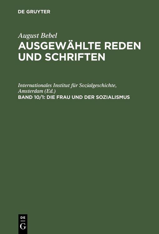 Produktbild: Die Frau und der Sozialismus