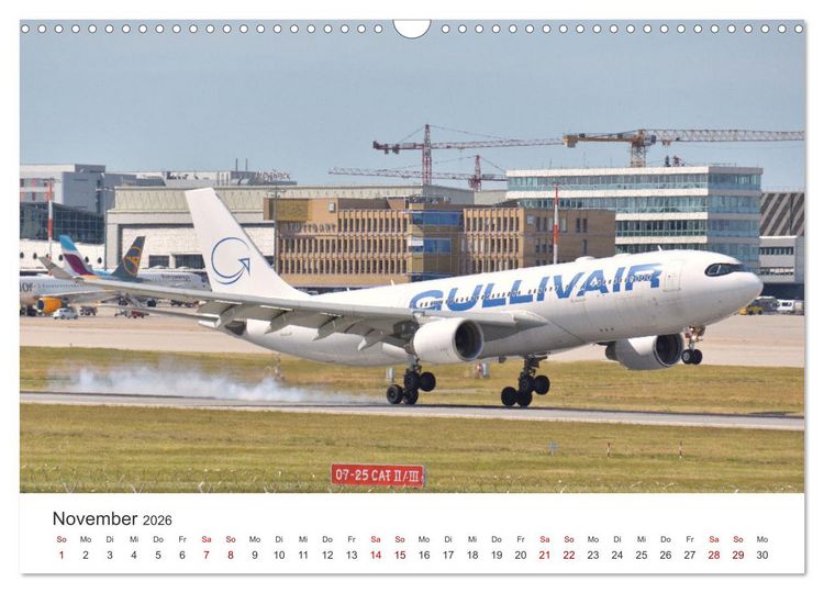 Produktbild: Flugzeugimpressionen auf dem Flughafen (Wandkalender 2026 DIN A3 quer), CALVENDO Monatskalender
