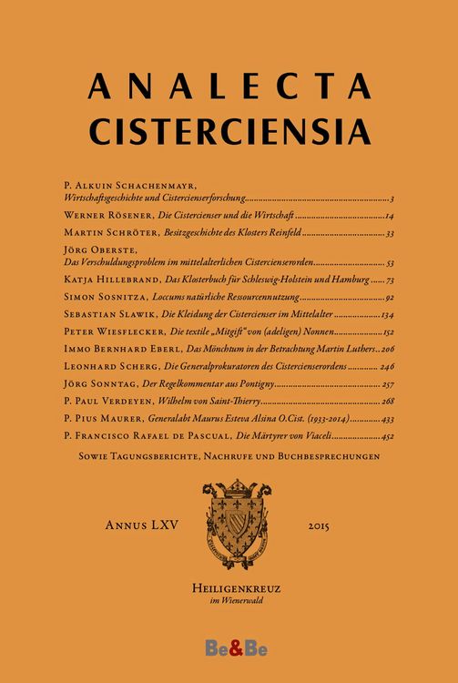 Produktbild: Analecta Cisterciensia 65 (2015)