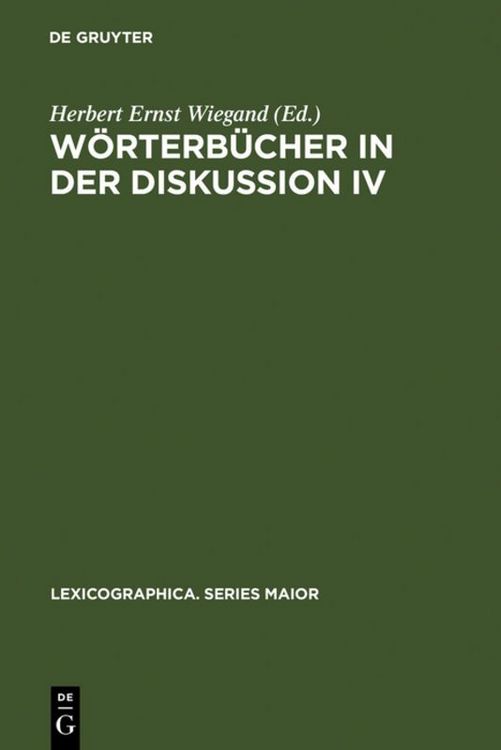 Produktbild: W&ouml;rterb&uuml;cher in der Diskussion IV