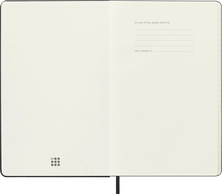 Produktbild: Moleskine 18 Monate Wochenkalender 2026/2027, L/A5, 1 Wo = 2 Seiten, Horizontal, Fester Einband, Schwarz