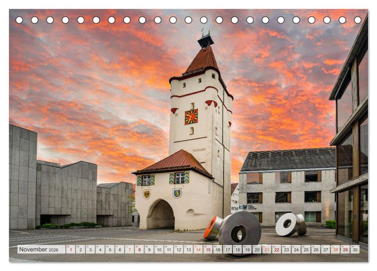 Produktbild: Biberach an der Ri&szlig; Impressionen (Tischkalender 2026 DIN A5 quer), CALVENDO Monatskalender