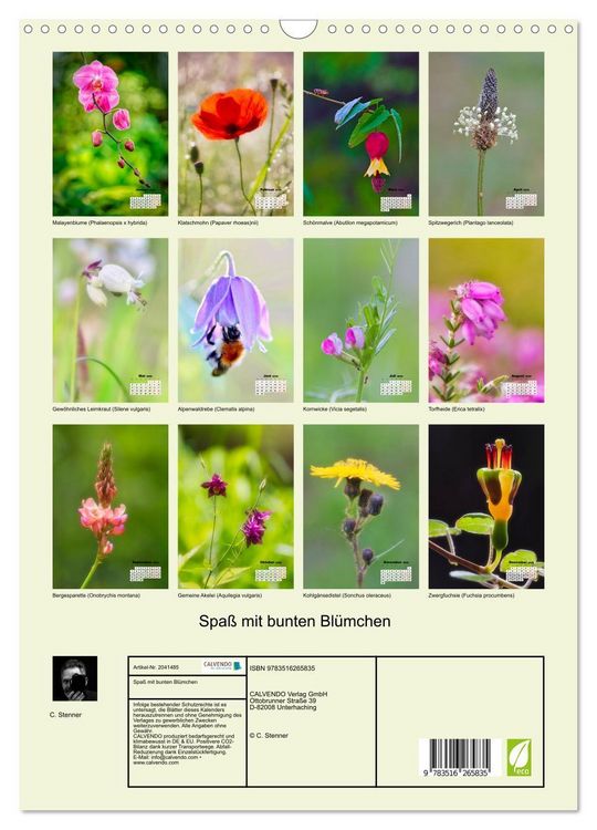 Produktbild: Spa&szlig; mit bunten Bl&uuml;mchen (Wandkalender 2026 DIN A3 hoch), CALVENDO Monatskalender