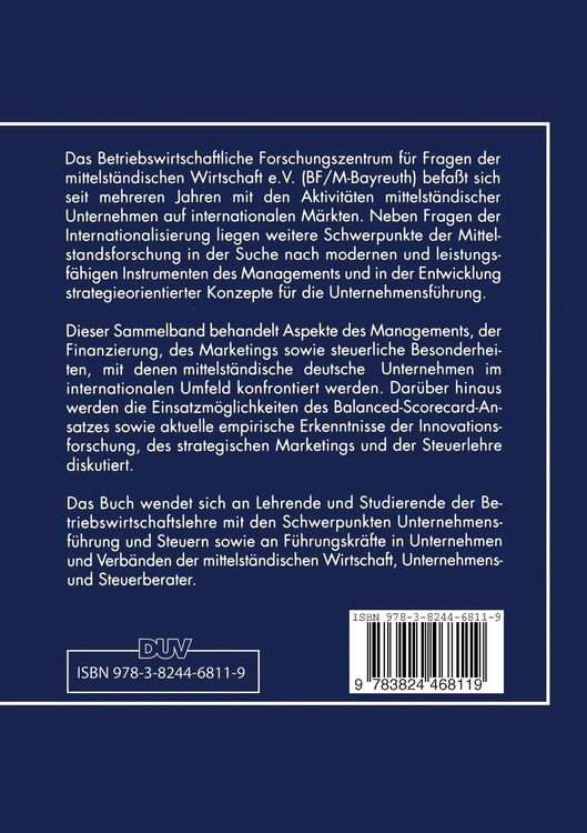 Produktbild: Mittelstand und Betriebswirtschaft