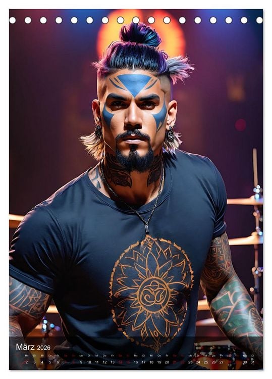 Produktbild: Rockstars - Live on Stage (Tischkalender 2026 DIN A5 hoch), CALVENDO Monatskalender