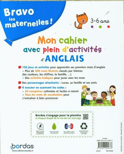 Produktbild: Bravo les maternelles ! : mon cahier avec plein d'activit&eacute;s d'anglais