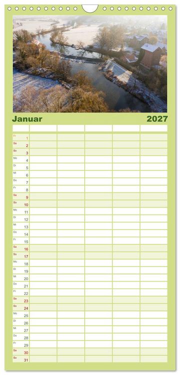 Produktbild: Familienplaner 2027 - Die Fulda mit 5 Spalten (Wandkalender, 21 x 45 cm) CALVENDO