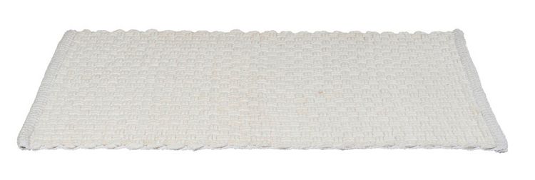 Produktbild: Badteppich Mod. Ecoli, wei&szlig;, Polyester/Baumwolle, 50x80 cm, rutschhemmende R&uuml;ckseite,