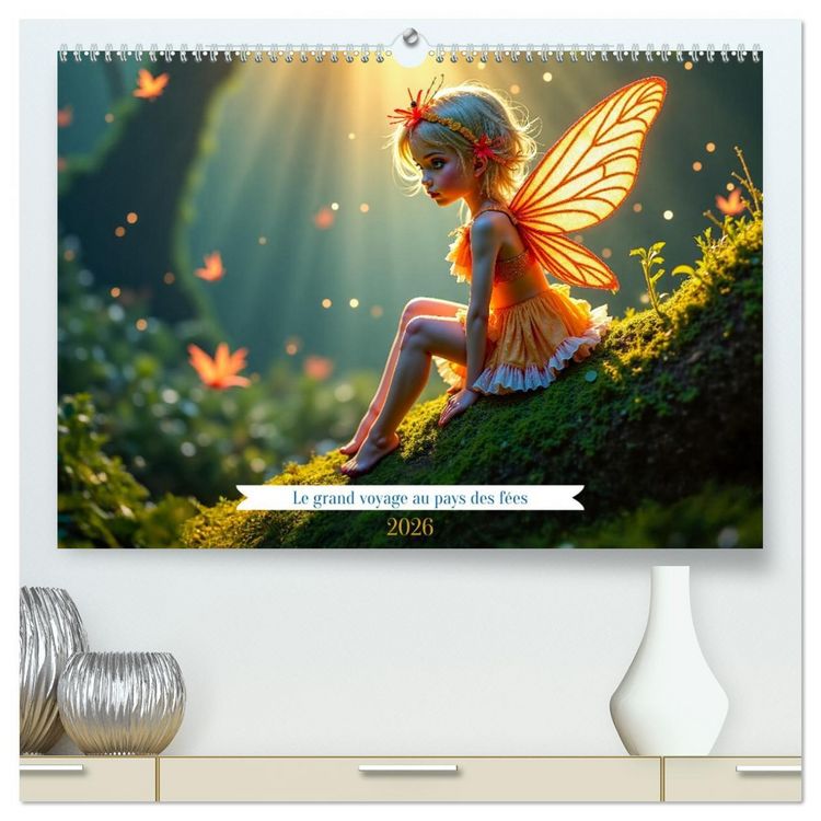 Produktbild: Le grand voyage au pays des f&eacute;es (Calendrier mural 2026 DIN A2 vertical) calendrier de bureau