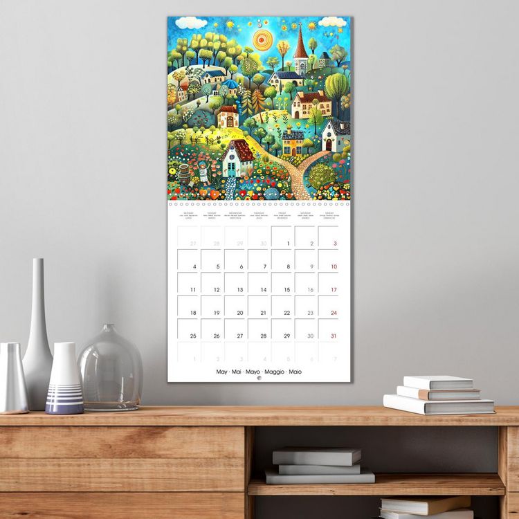 Produktbild: Naive Colorful Journey (Wall Calendar 2026 12 &times; 12 Inch) CALVENDO 12 Month Wall Calendar