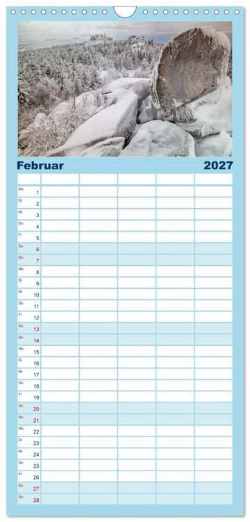 Produktbild: Familienplaner 2027 - Sagenumwobener Harz mit 5 Spalten (Wandkalender, 21 x 45 cm) CALVENDO