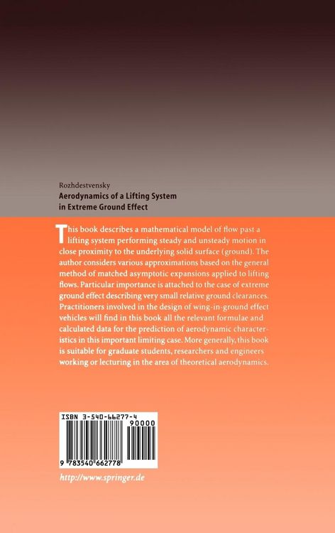 Produktbild: Aerodynamics of a Lifting System in Extreme Ground Effect