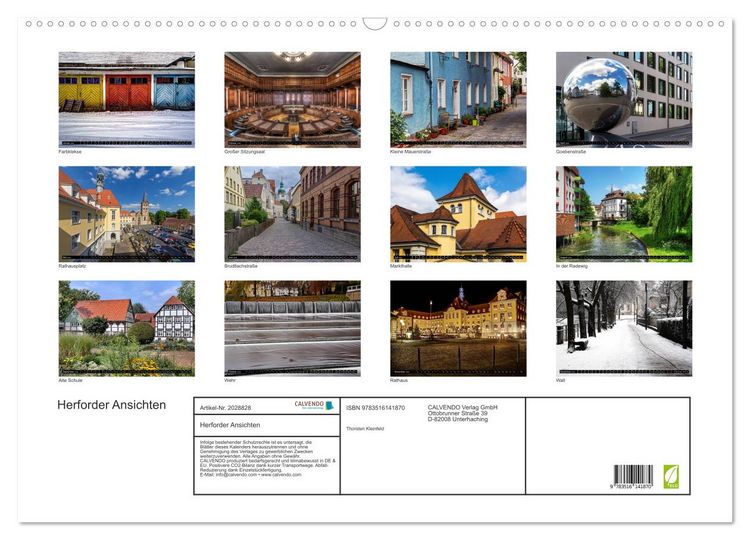 Produktbild: Herforder Ansichten (Wandkalender 2026 DIN A2 quer), CALVENDO Monatskalender