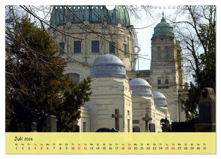 Produktbild: Am Zentralfriedhof in Wien (Wandkalender 2026 DIN A3 quer), CALVENDO Monatskalender